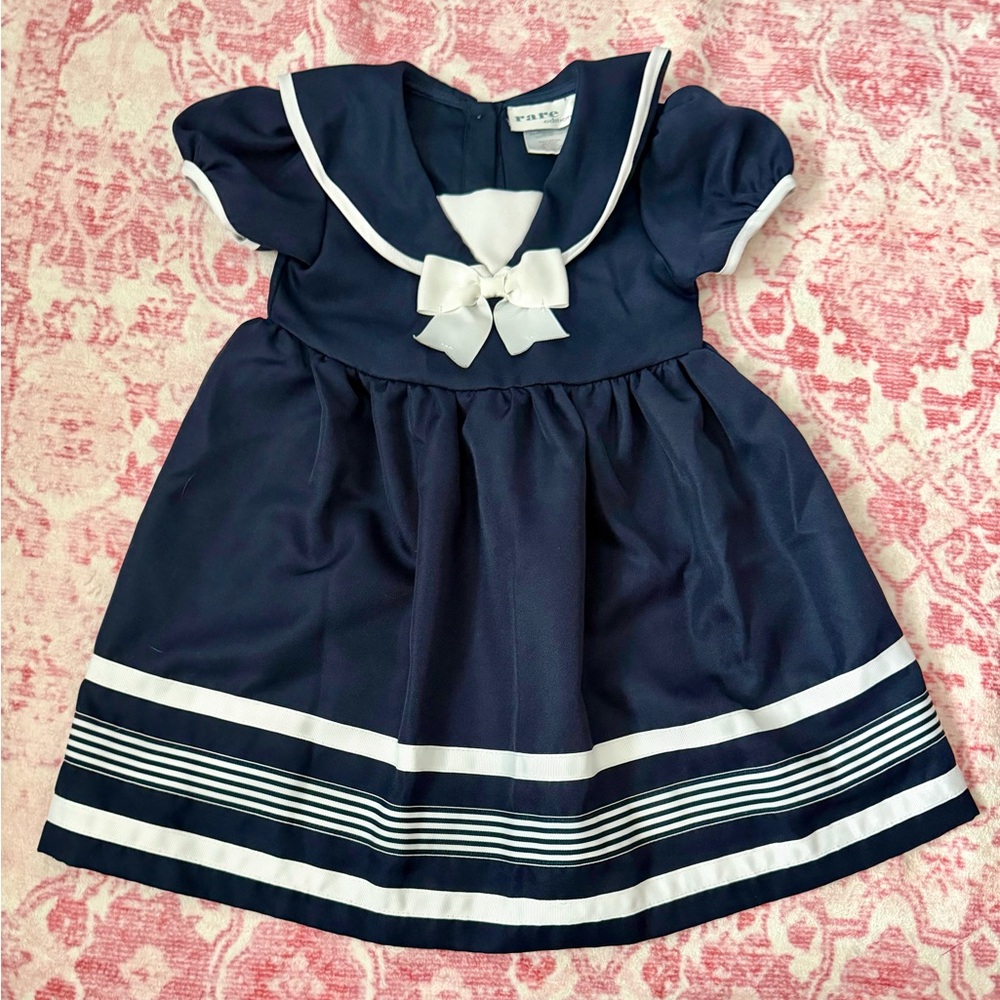 Rare Edition Navy and White Kids Dress